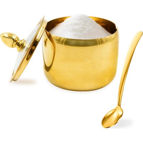 Sucrier en acier inoxydable 300 ml avec cuillère