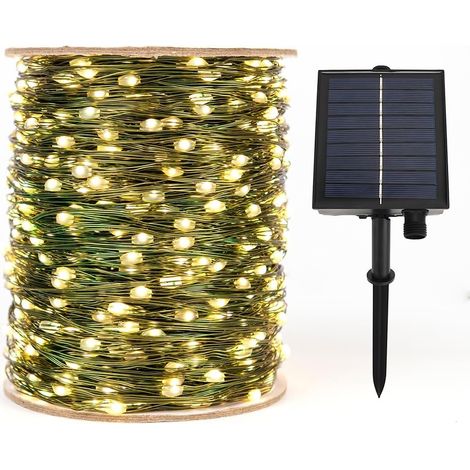 Solar String Lights Extra Long Green Wire Outdoor 30M 300 LED Waterproof Solar String Lights for Patio, Garden, Backyard, Tree, Wedding, Christmas (1/5)