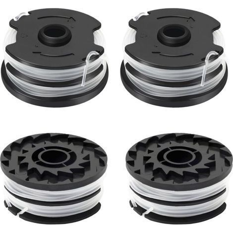 4 pièces Bobine de fil de coupe pour Parkside PRTA 20-Li A1/B1/B2/C3, PRT 300 A1, PRT 550 A1/A3, diamètre : 1,6 mm, longueur : 8,3 m, bobine TLP-01 (4 bobines + 1 capuchon) (1/5)