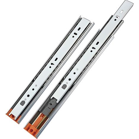 Coulisses pour Tiroirs 300 mm avec Amortisseur Tampon Soft Close Roulement à Bille Extension Totale de Tiroir Tail Glissière de Tiroir Capacité de Charge 35 kg (1 set) (1/5)
