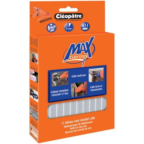 Recharge de colle thermofusible - CLÉOPÂTRE - Cléo'Stick Max - Ø11mm - Transparent - Multicolore