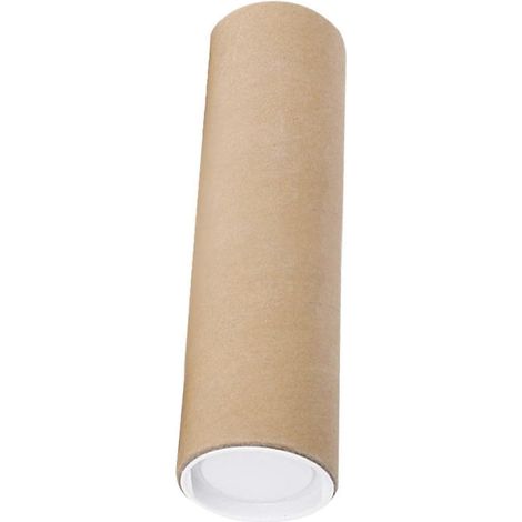 Tube en carton long avec bouchons, diamètre intérieur 6 cm, rond, pour plan, longueur 40 cm. (1/4)