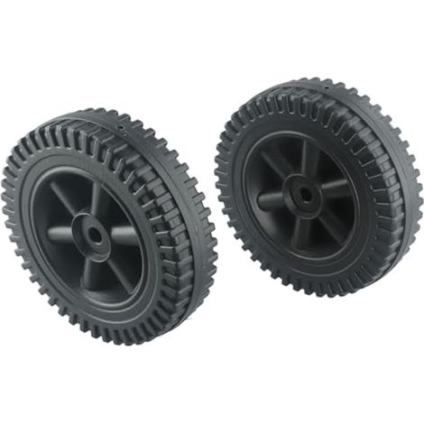 Lot de 2 roues de rechange universelles en plastique noir de 15 cm pour barbecue à gaz Charbroil, accessoires pour barbecue d'extérieur (1/4)