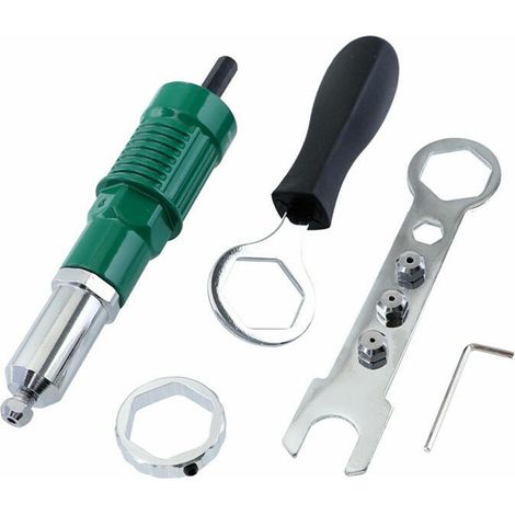 royaluxe - Adaptateur Riveter Tool rotatif Rivet Accessoire de forage de rivet électrique pour le travail en usine Wood Work DIY Accueil Travail 56Vingt (1/5)