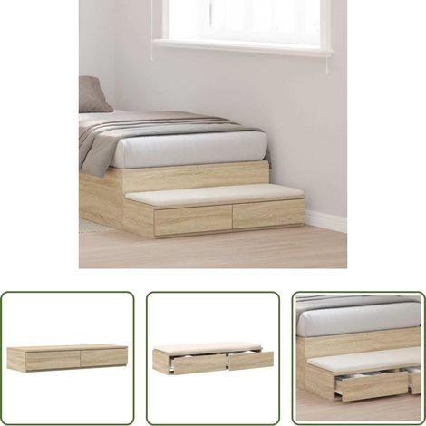 Holzschubladen - Bettschubladen Sonoma-Eiche 80 x 36,5 x 16,5 cm Holzwerkstoff (1/5)
