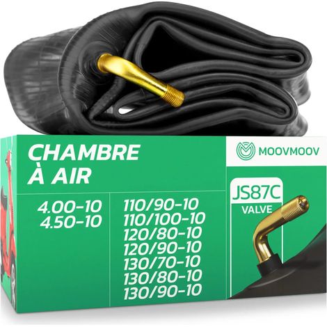 Chambre à Air 10 Pouces pour Pneus 110/90-10, 110/100-10, 120/80-10, 120/90-10, 130/70-10, 130/80-10, 130/90-10, 4.00-10 et 4.50-10 (1/5)