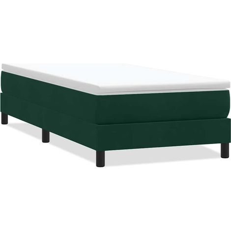 Maison Exclusive - Cama box spring sin colchón verde oscuro terci (1/5)