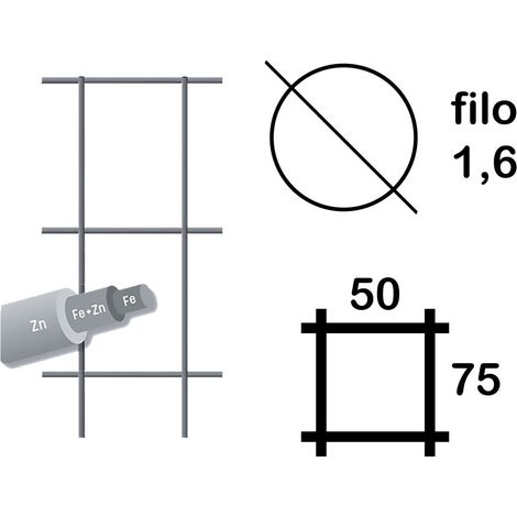 Rete Elettrosaldata Zincata 150 cm