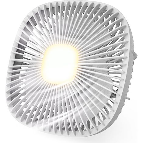 Ventilateur de camping USB – 4 vitesses, suspendu, LED, rotation 360°, silencieux – Camping, bureau, plein air