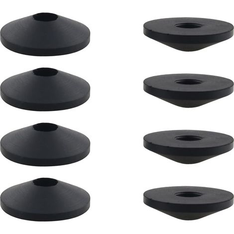 Kit de serrage pour abattant de WC (8 pièces), rondelles en caoutchouc M8, fixations antidérapantes pour charnières de WC. (1/5)