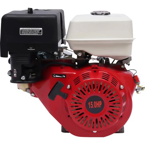Motor de gasolina, monocilíndrico de 4 tiempos, bajo consumo de combustible, rojo. (1/2)