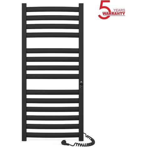 Toallero eléctrico ATLANT PREMIUM 500x1200 con temporizador ECO, 300W, Negro (1/5)