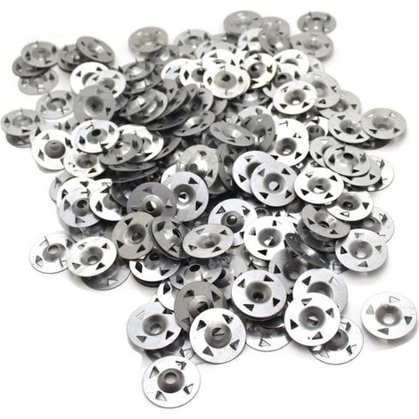 Lot de 200 rondelles à 4 griffes pour plaque de plâtre extrudée, isolation thermique et plaque arrière fixe 28 mm (1/4)