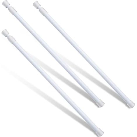3 barres de sécurité pour fenêtre, 40-70 cm réglables, barre de verrouillage coulissante pour porte, dispositif de sécurité enfant pour porte-fenêtre (blanc)