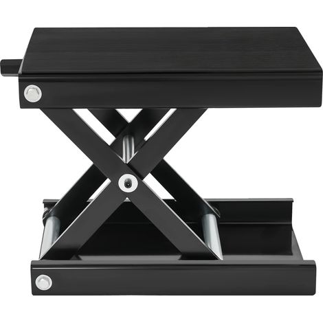 Elevador de motocicletas, altura regulable, capacidad de 500 kg, color negro. (1/2)