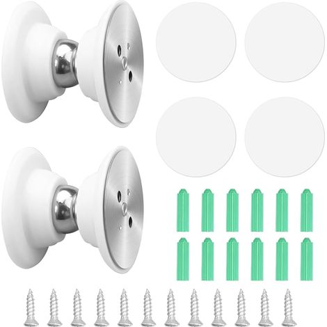 2 Pièces Butee de Porte Magnetique pour Camping-Car Butoir de Porte Magnétique en Silicone Blanche Stop Portes Aimanté pour Caravane Compartiments Bateau Chambre Bureau (1/4)