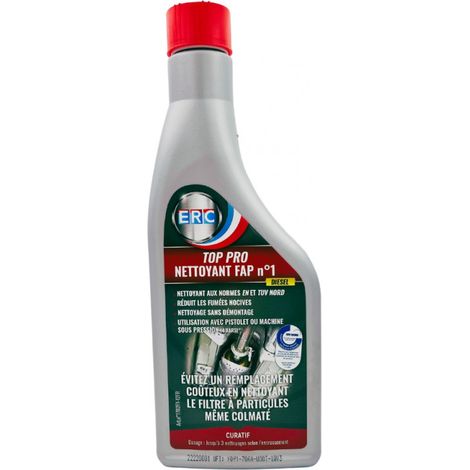 TOP PRO Nettoyant FAP n°1, Évite un remplacement coûteux en nettoyant le filtre à particule même colmaté - Additif Pro (1l)