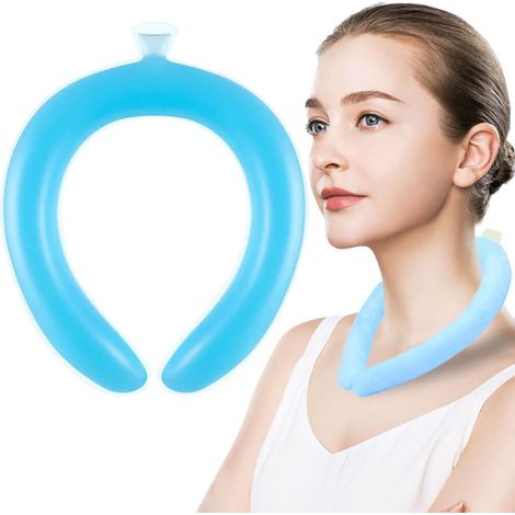 Anneau rafraîchissant pour le cou Sac de compression rafraîchissant réutilisable pour le cou (bleu) (1/5)