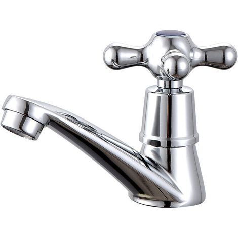Robinet d'eau froide unique, modèle GU.B/bon, robinet à froid simple chromé pour lavabo, salle de bain, cuisine, WC et maison (1/3)