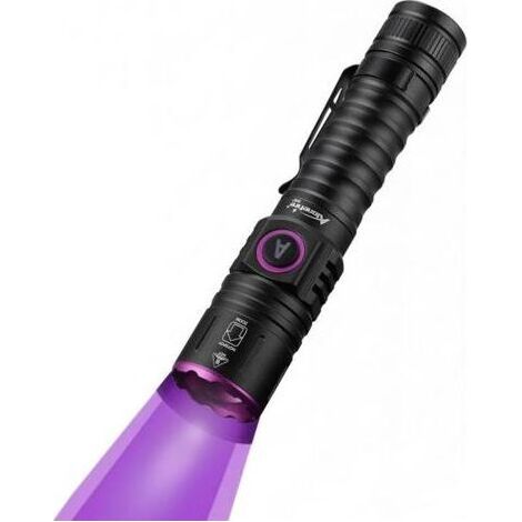 SV87 5W Lampe Torche UV LED 365nm Type C USB Rechargeable Zoom Lampe Portatif Ultraviolet Lumiere Noire Détecteur D'urine pour Resine, Pêche, Scorpion, Minéraux, Ambre avec Batterie (1/5)