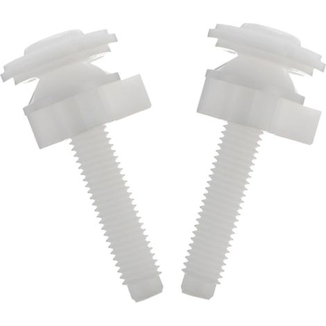 2 pièces Vis de Remplacement pour Abattant Wc Plastique Robuste avec Rondelles Fixation Fiable pour Siège Toilette Installation Facile (1/5)