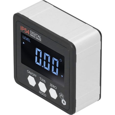 Inclinomètre numérique avec rapporteur électronique magnétique étanche IP54, niveau à bulle 4 x 90° (1/5)