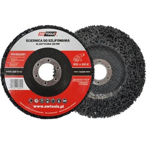Mola abrasiva Awtools 125x22,22 mm in tessuto non tessuto (1/2)