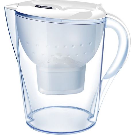 Purificateur d'eau domestique, filtre de cuisine au charbon actif, bouilloire filtrante pratique, bouilloire blanche (1/2)