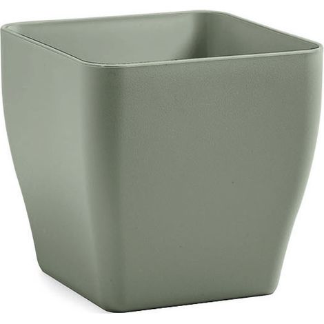 VECA VASO QUADRATO INDOOR LIVING MATT 17CM TERRA LAGUNA