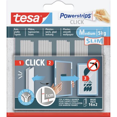 tesa tesa Powerstrips CLICK tesa powerstrips CLICK slim - tampons adhésifs auto-agrippants pour cliq