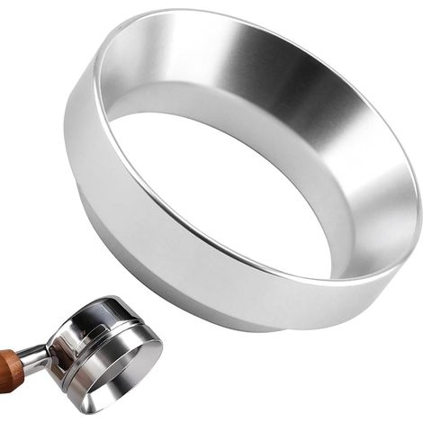 Embudo dosificador de 51 mm para espresso, embudo de aleación de aluminio con cierre magnético, embudo de llenado para cafetera (plateado) (1/5)
