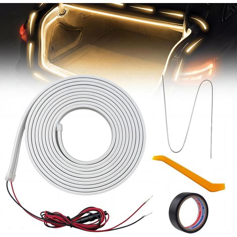 Bande LED pour coffre de voiture 4M, blanc chaud, universelle, avec capteur automatique (1/5)