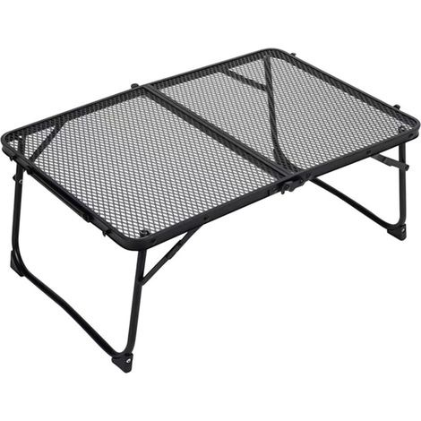 Tavolo da picnic pieghevole con base in rete, 60 x 40 cm, tavolo portatile da esterno per pesca, patio, barbecue, viaggi, giardino, auto e campeggio. (1/4)