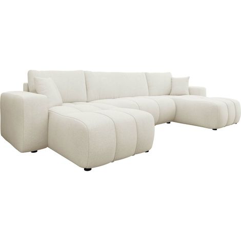 Sofá rinconero Comfivo Laurus II, Velo 621, Función de descanso, Almacenaje, 312x145x82cm, 0