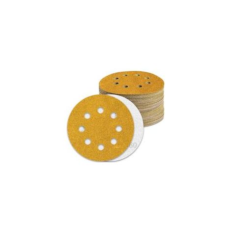 Disque Poncage 125mm Grain 60 Papier Poncer 100pcs Disques Abrasif pour Ponceuse Excentrique Papier de Verre (1/5)