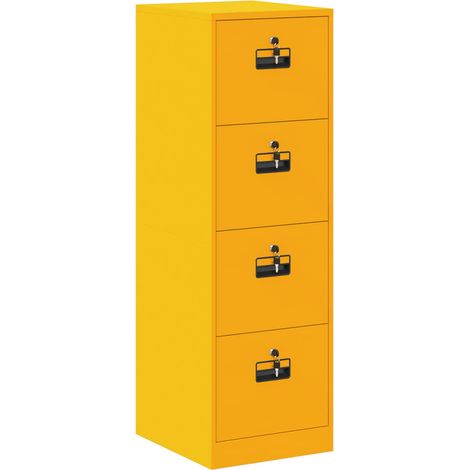 Maison Exclusive - Mueble archivador 2 pcs Amarillo Mostaza 44 x