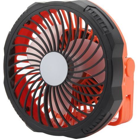 Tragbarer Campingventilator mit drei Flügeln, vier Windgeschwindigkeiten und einstellbarer LED-Beleuchtung für Zelte und Outdoor-Aktivitäten (1/5)