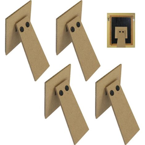 Lot De 4 Supports De Chevalet Auto-AdhéSifs Pour Cadres Photo Et Peintures, DéCoration IntéRieure, Pliable Et Facile À Installer, 10,5 Cm (1/5)