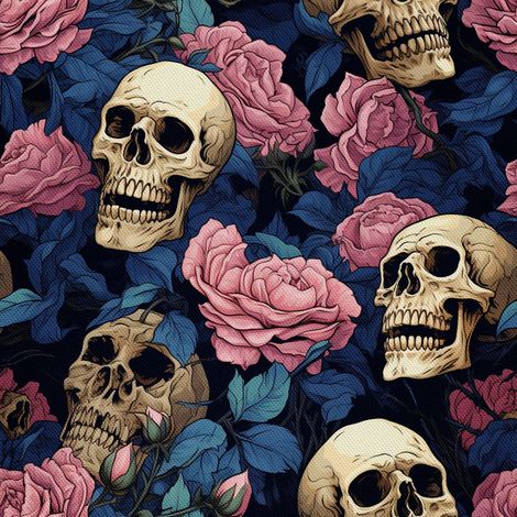 Tela decorativa para exteriores Oxford - Motivo de calavera I DX4420 (1/5)
