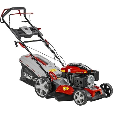 Tondeuse à Gazon à Essence 2,9 KW 166 CCM - Largeur de Coupe 46 cm - Réglage Central de la Hauteur de Coupe (8 Niveaux) - Transmission GT - 31 kg (1/5)