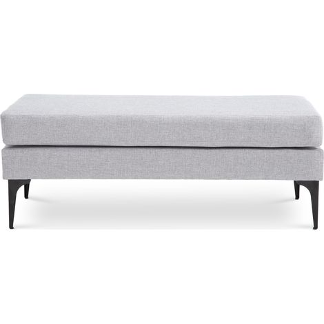 Banco/final de cama MAX tela gris claro