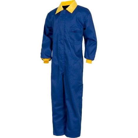 Buzo infantil combinado con puños elásticos WORKTEAM B1000 10 Azulina+Amarillo (1/2)