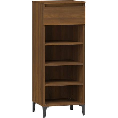 Maison Exclusive - Scarpiera Rovere Marrone 40x36x105 cm in Legno Multistrato (1/5)