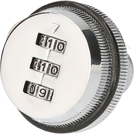 XT20 Kombinationsschloss aus Zinklegierung mit Zahlencode und 3-stelligem Drehschlüssel für Schrank-, Schubladen-, Kommoden- und Wandschranksicherheit (1/5)