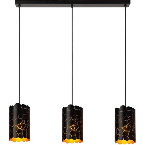 Lampe suspendue Almelo 3 couleurs noires claires avec or à l’intérieur - 21434/03/30 (1/2)