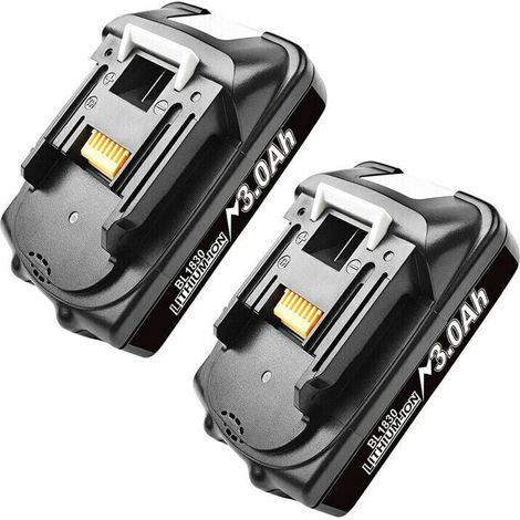 2x pour Makita BL1815 N batterie 18V 3.0Ah Li-ion BL1860 BL1850 BL1850B BL1840 BL1840B BL1830 BL1830B LXT-400 Remplacement Batterie (1/4)