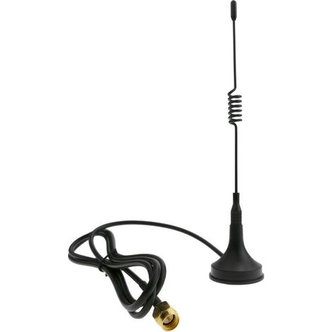 Antena omnidireccional SMA macho de 433 MHz a 3 dBi 150mm con cable 1m