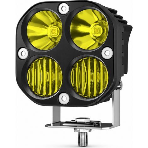 Faro ausiliario LED da 40 W giallo con illuminazione fissa per moto, veicoli elettrici e fuoristrada (1/5)