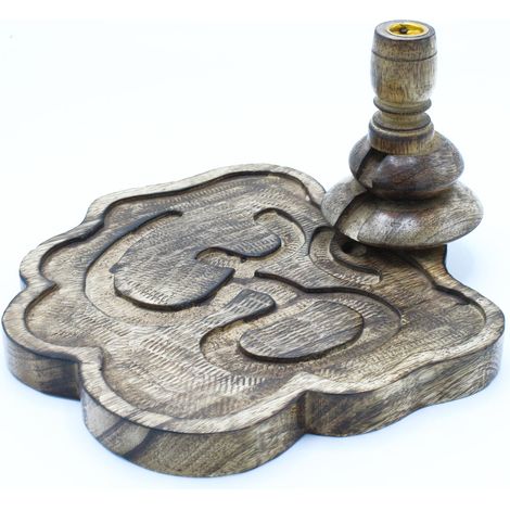 Brûleur à refoulement en bois de manguier - Ohm- Vendu par 1 (1/3)