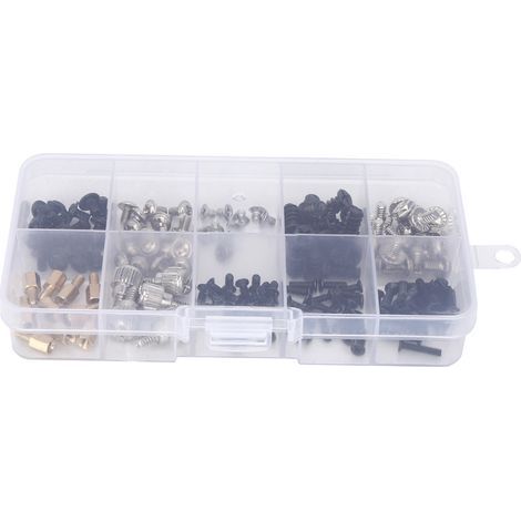 165-teiliges Set aus Schrauben, Bolzen und Abstandshaltern für Desktop-Computer, Sortiment KB5/M2.5/M3/M3.5 (1/5)